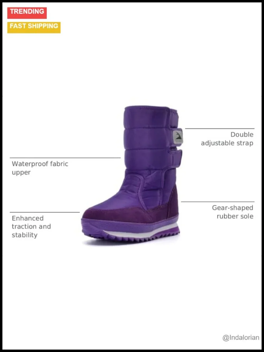 Waterproof Frosty Snow Boots with Faux Fur Lining